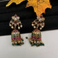 Matte CZ Kemp Jhumkis Earrings