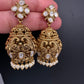 Matte Nakshi Moissanite Jhumka Earrings