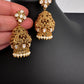 Matte Nakshi Moissanite Jhumka Earrings