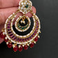Matte Kemp Chandballi Earrings - Red