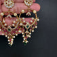 Matte Kemp Light Weight Chandballi Earrings - Green