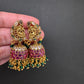 Matte Kempu Peaccock Jhumka Earrings - 