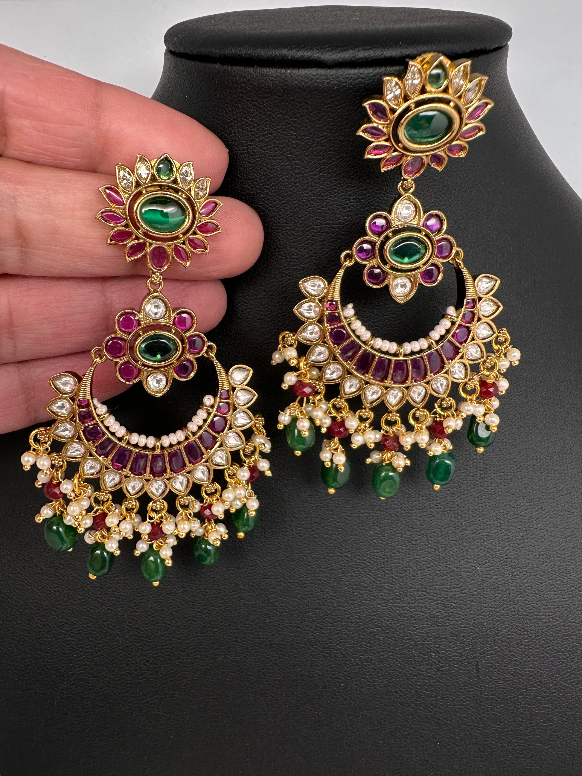 Matte Kemp Traditional Chandballi Earrings - 