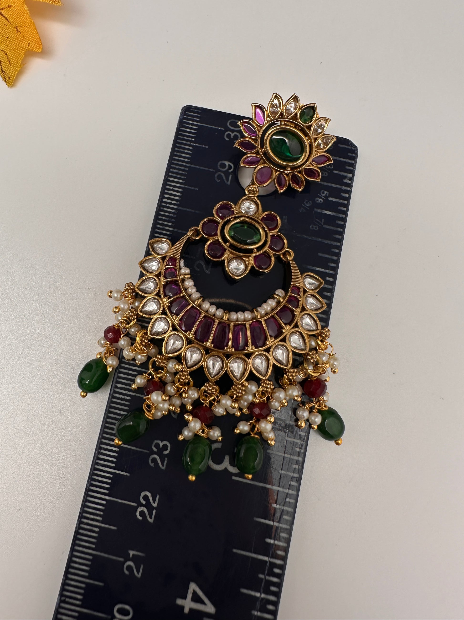 Matte Kemp Traditional Chandballi Earrings - 