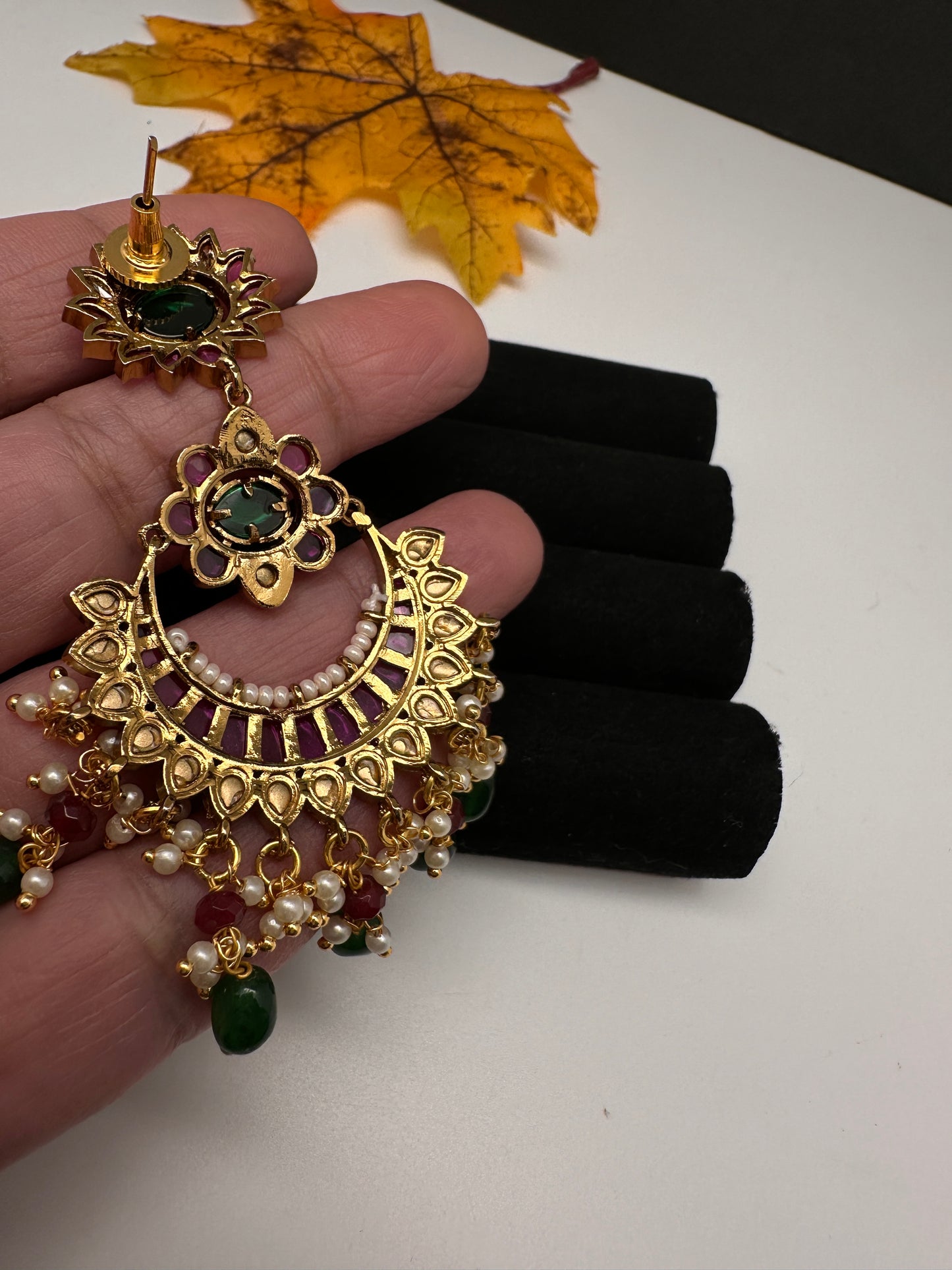 Matte Kemp Traditional Chandballi Earrings - 