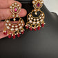 Matte Kemp Chandballi Earrings - Red