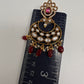 Matte Kemp Chandballi Earrings - Red
