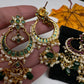 Matte Kemp Chandballi Earrings - Red