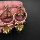 Matte Kemp Chandballi Earrings - Red