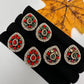 Victorian Navratan Coral Stud Earrings - Multi