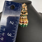 Matte Kempu Peaccock Jhumka Earrings - Multi