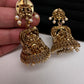 Matte Goddess Lakshmi Jhumka Earrings - 