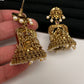 Matte Goddess Lakshmi Jhumka Earrings - 