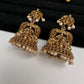 Matte Goddess Lakshmi Jhumka Earrings - 