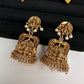 Matte Goddess Lakshmi Jhumka Earrings - 