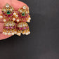 Matte Kempu Small Jhumka Earrings - 