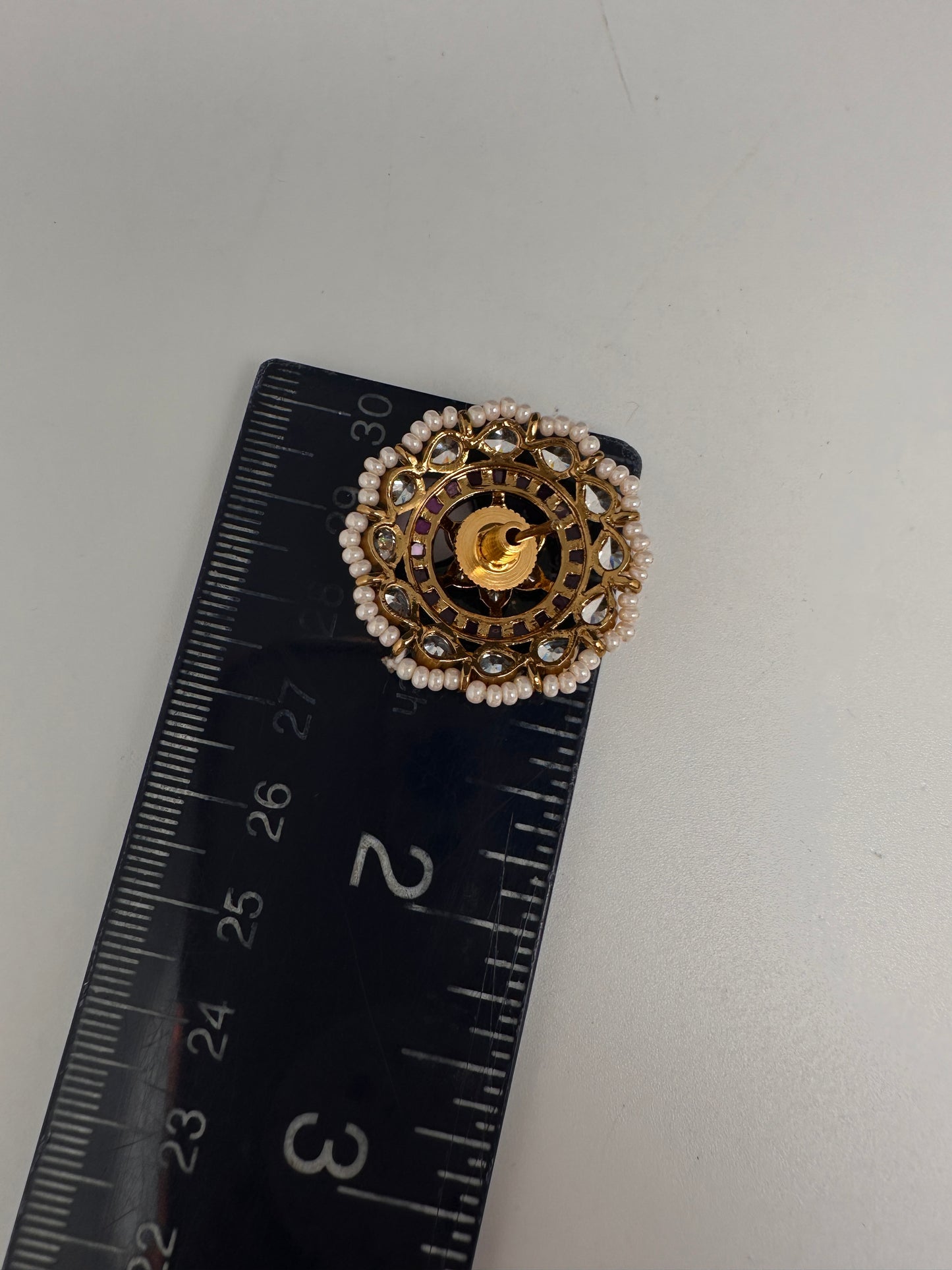 Matte Kempu Stud Earrings - 