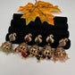 Kundan AD Peacock Beads Jhumkas - Pink