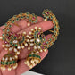 Matte Peacock Multi Color Kemp CZ  Jhumka Ear Cuffs - 