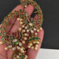Matte Peacock Multi Color Kemp CZ  Jhumka Ear Cuffs - 