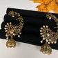 Matte Peacock Multi Color Kemp CZ  Jhumka Ear Cuffs - 