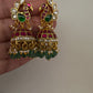 Jadau Kundan Peacock Jhumka Earrings - 