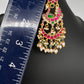 Jadau Kundan Peacock Chandballi Earrings - 