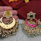 Jadau Kundan Floral Chandballi Earrings - 