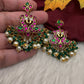 Jadau Kundan Peacock Earrings - 