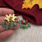 Jadau Kundan Small Lotus Earrings - 