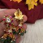 Jadau Kundan Floral Small Jhumka Earrings - 