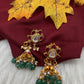 Jadau Kundan Floral Small Jhumka Earrings - 
