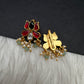 Jadau Kundan Lotus Floral Bugadi Earrings - 