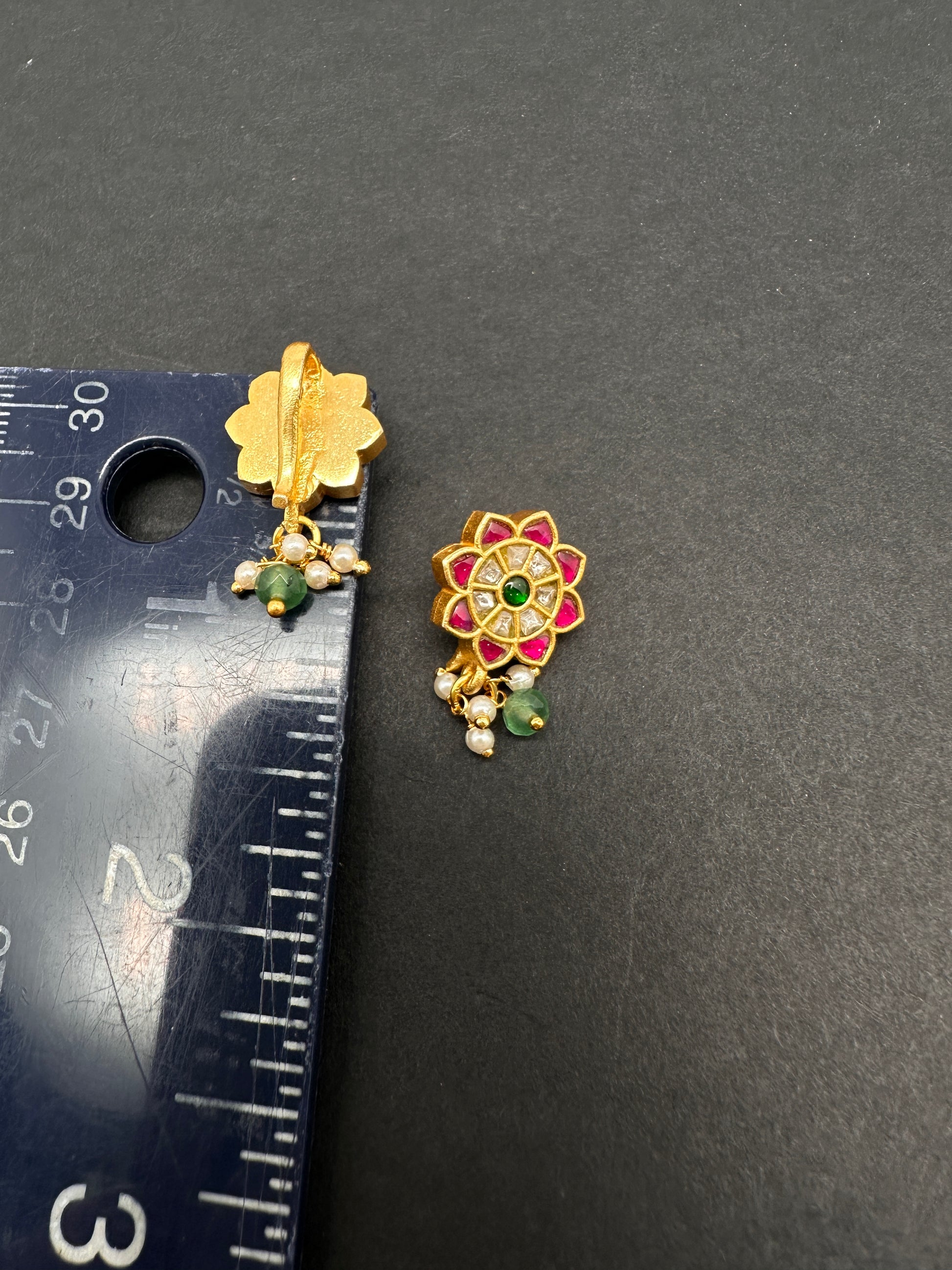Jadau Kundan Floral Bugadi Earrings - 