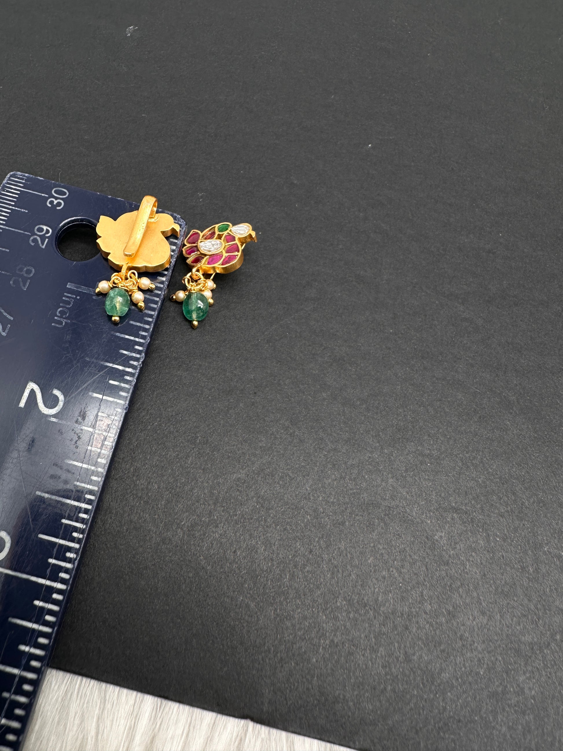 Jadau Kundan Peacock Bugadi Earrings - 