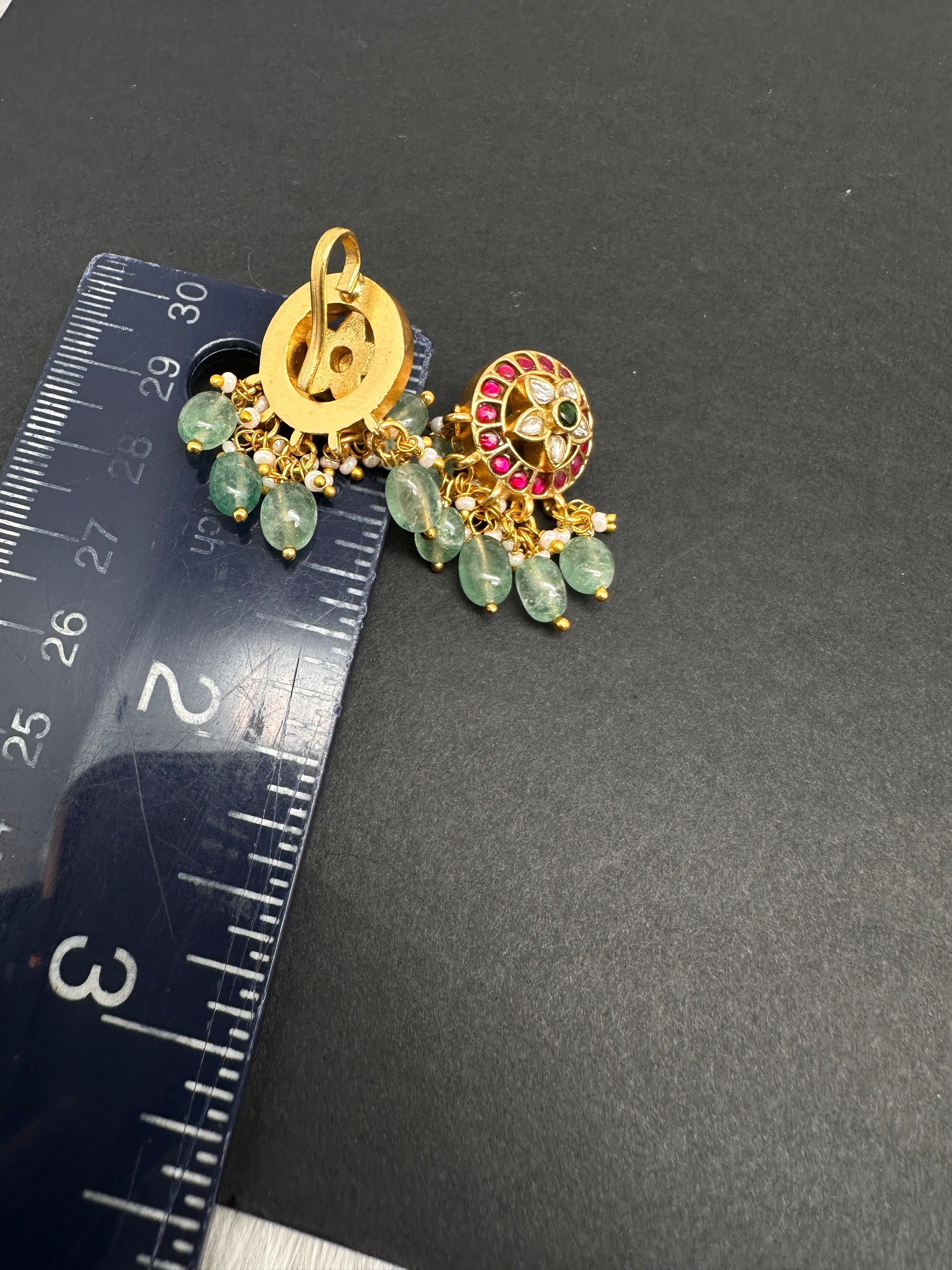 Jadau Kundan Floral Bugadi Earrings - 