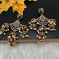 Matte Kempu Pearls Jhumka Earrings - 