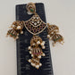 Matte Kempu Pearls Jhumka Earrings - 