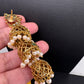 Matte Peacock Long Jhumka Earrings - 