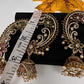 Matte CZ  Kemp Jhumka Ear Cuffs - Green