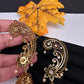 Matte CZ  Kemp Jhumka Ear Cuffs - Green
