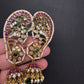 Matte CZ Floral Jhumka Ear Cuffs - 