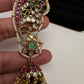Matte CZ Floral Jhumka Ear Cuffs - 