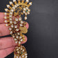 Matte CZ Peacock Jhumka Ear Cuffs - 