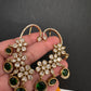 Matte CZ Green Ear Cuffs - 