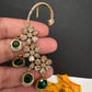 Matte CZ Green Ear Cuffs - 