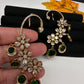 Matte CZ Green Ear Cuffs - 
