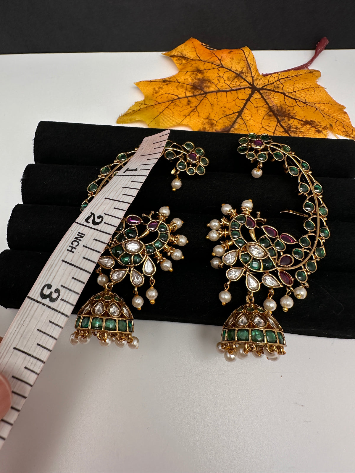 Matte Kemp Peacock Ear Cuff - 