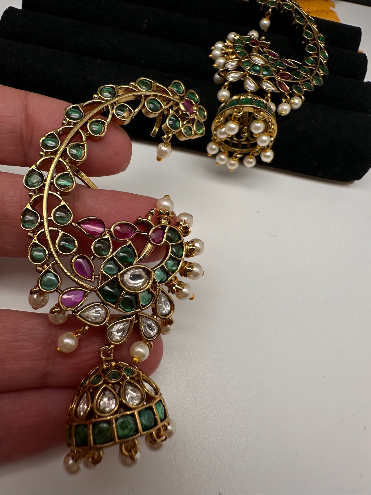 Matte Kemp Peacock Ear Cuff - 