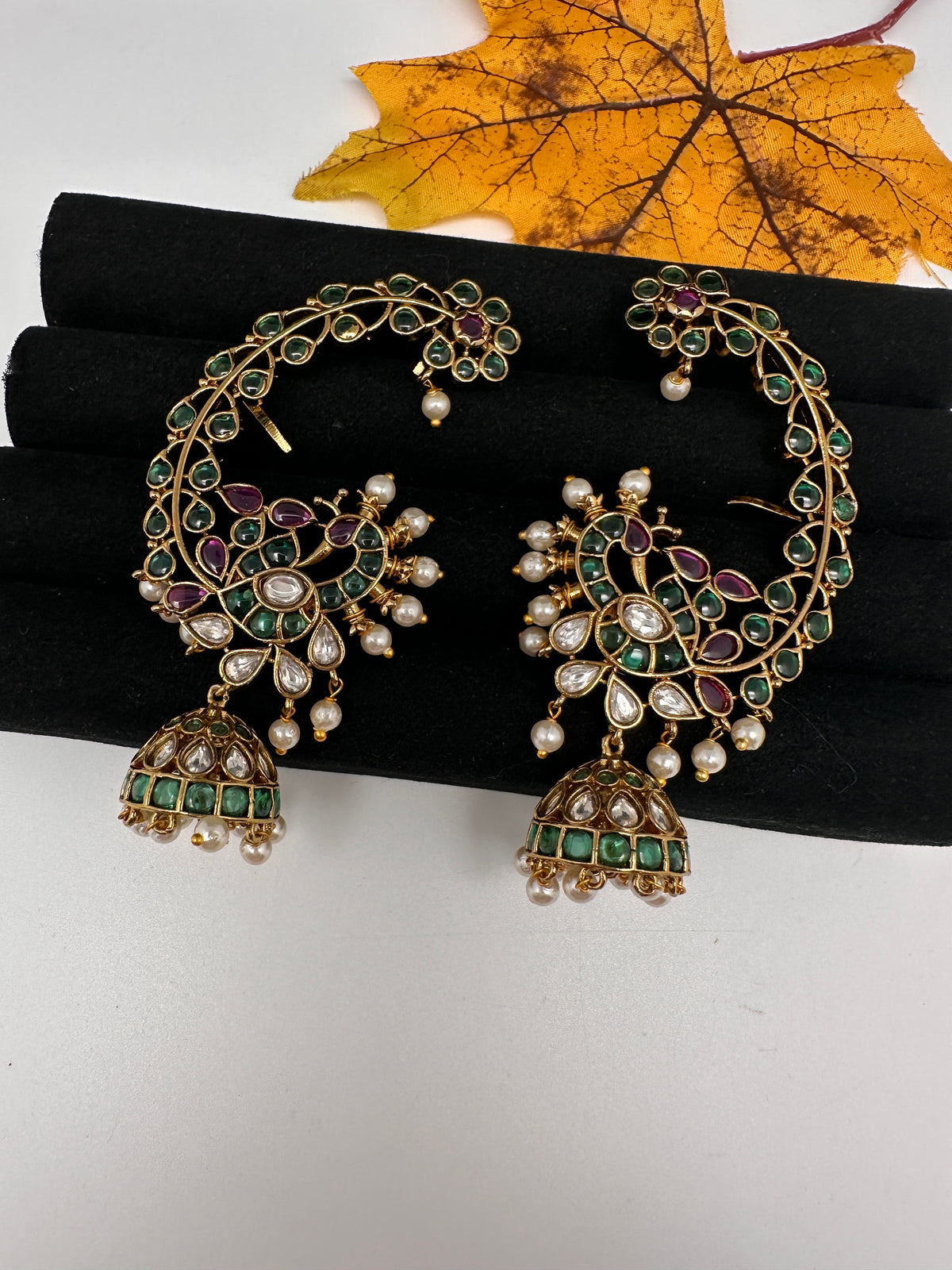 Matte Kemp Peacock Ear Cuff - 